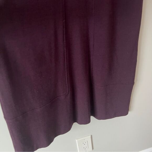 J. Jill Ponte 3/4 Sleeve Burgundy Herringbone Knit Pockets Shift Dress Large - Picture 6 of 7